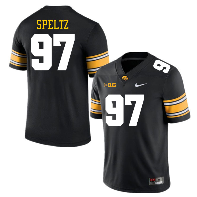 Men #97 Ike Speltz Iowa Hawkeyes College Football Jerseys Stitched-Black